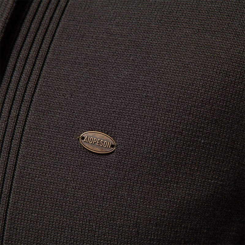 2023 m. Naujas žieminis medvilninis megztinis vyrams Kokybiški vyriški megztiniai su apatine apykakle, megzti vyriški megztiniai