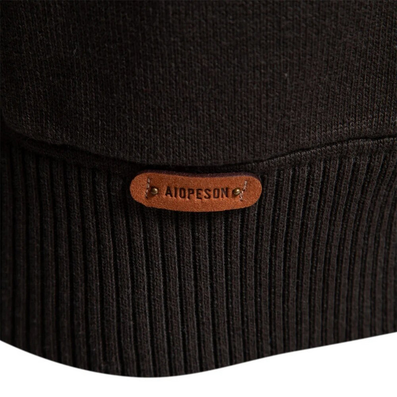 2023 m. Naujas žieminis medvilninis megztinis vyrams Kokybiški vyriški megztiniai su apatine apykakle, megzti vyriški megztiniai