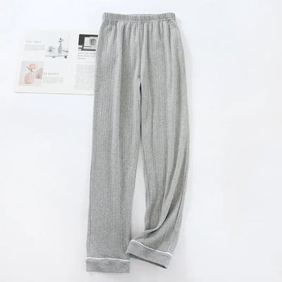 Medvilninės ir laisvos vyriškos ilgos kelnės pižama žieminė laisvalaikio šilta miegui Namai Rudeninė pižama