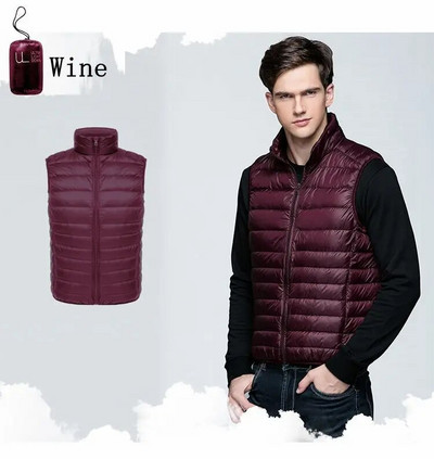 NewBang férfi ujjatlan meleg mellény Ultra könnyű pehelymellény férfi téli tömör ujjatlan kabát férfi könnyű vízálló mellények