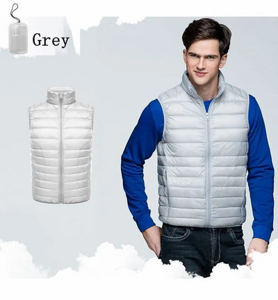 NewBang férfi ujjatlan meleg mellény Ultra könnyű pehelymellény férfi téli tömör ujjatlan kabát férfi könnyű vízálló mellények
