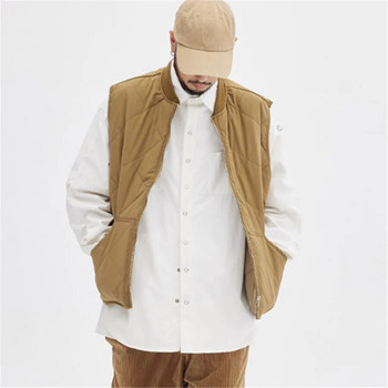 Ανδρικό φθινοπωρινό χειμωνιάτικο ζεστό γιλέκο αμάνικο μπουφάν βαμβακερό γιλέκο Cargo ρούχα Ανδρικά ρούχα Ρομβοειδές παλτό Streetwear