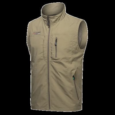 Vyriška liemenė, plona, laisva, greitai džiūstanti lauko sportinė, daugialypė kišeninė apykaklė stovyklavimui žvejybinė liemenė vasarinė жилетка мужская