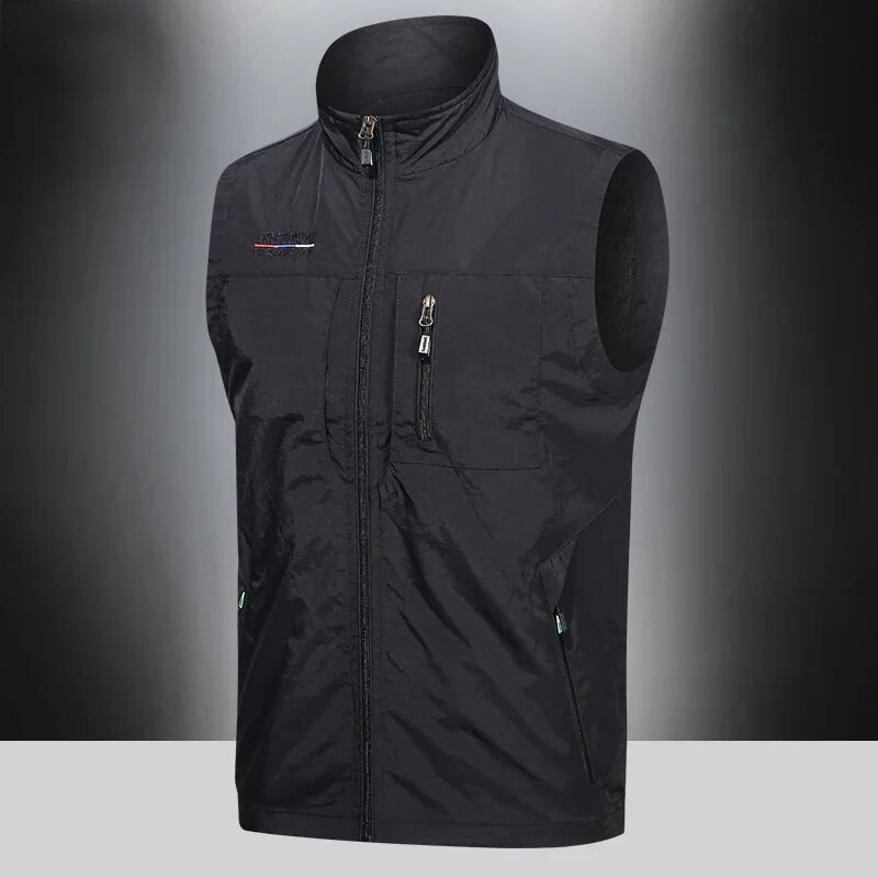 Vyriška liemenė, plona, laisva, greitai džiūstanti lauko sportinė, daugialypė kišeninė apykaklė stovyklavimui žvejybinė liemenė vasarinė жилетка мужская