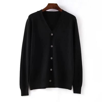 Kašmyro medvilnės mišinio vyriškas megztinis megztinis 2022 m. rudens žiemos V formos iškirpte, vienaeiliai verslo laisvalaikio megzti megztiniai