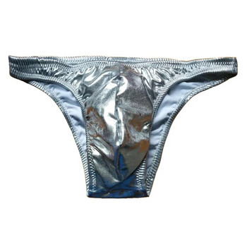 Мъжки секси лачени слипове Маслено лъскаво бельо с ниска талия Jockstrap Hip Lift G-string Solid Thongs Bulge Penis Pouch Мъжки панталони