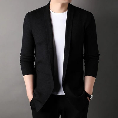 2023. Novi jesensko-zimski modni modni pleteni muški preveliki kardigan džemper za pletenje Ležerni korejski kaputi Jakna Muška odjeća