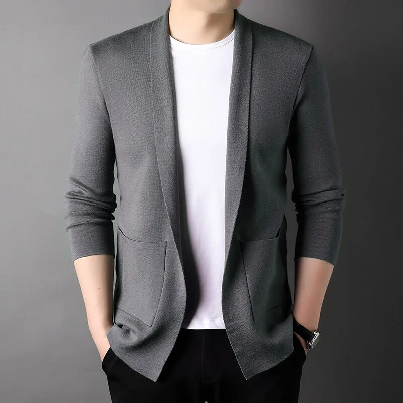 2023. Novi jesensko-zimski modni modni pleteni muški preveliki kardigan džemper za pletenje Ležerni korejski kaputi Jakna Muška odjeća