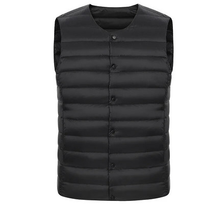 Muški donji prsluk Jesenska i zimska odjeća Iznutra i izvana Muški prsluk bez rukava Okrugli izrez Lagani prsluk Podstava od flisa