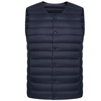 Muški donji prsluk Jesenska i zimska odjeća Iznutra i izvana Muški prsluk bez rukava Okrugli izrez Lagani prsluk Podstava od flisa