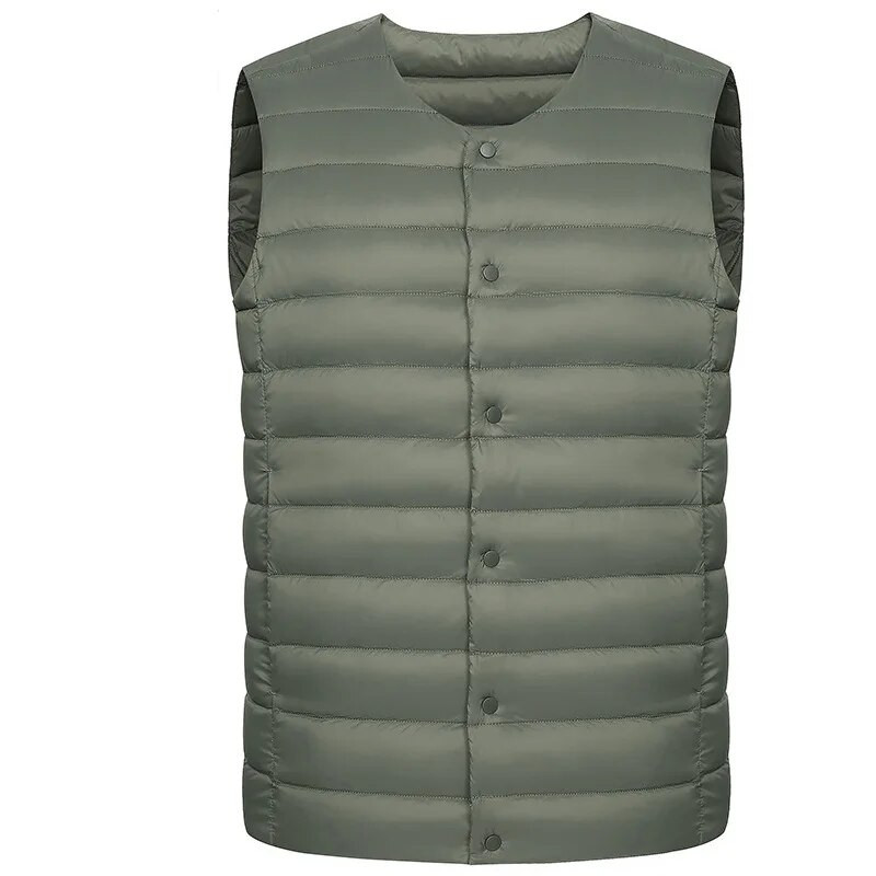 Muški donji prsluk Jesenska i zimska odjeća Iznutra i izvana Muški prsluk bez rukava Okrugli izrez Lagani prsluk Podstava od flisa