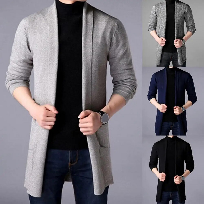 Naudingas megztinis megztinis All Match rudens mezgimo megztinis Vyriškas žieminis mezgimas megztinis paltas