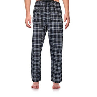 Размер M-2XL Ежедневни свободни панталони Панталони Мъжки свободни долнища за сън Карирани фланелени холни/пижамни панталони
