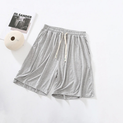 2024-es nyári férfi modális alvó nadrág, egyszínű hálóruha Vékony, kényelmes, elasztikus alsó alsó férfi, laza rövidnadrág