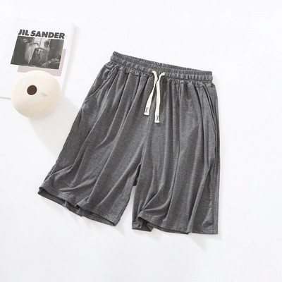 2024-es nyári férfi modális alvó nadrág, egyszínű hálóruha Vékony, kényelmes, elasztikus alsó alsó férfi, laza rövidnadrág