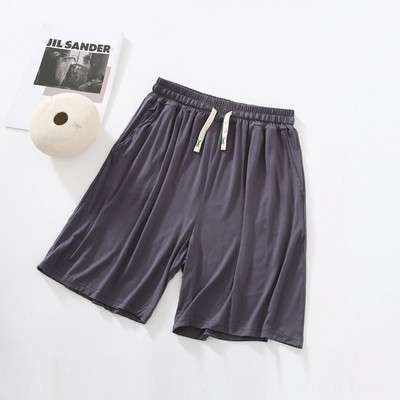 2024-es nyári férfi modális alvó nadrág, egyszínű hálóruha Vékony, kényelmes, elasztikus alsó alsó férfi, laza rövidnadrág