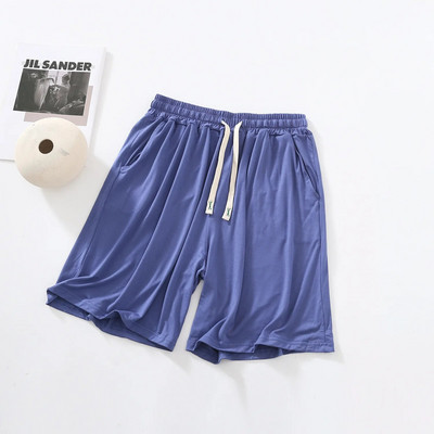 2024-es nyári férfi modális alvó nadrág, egyszínű hálóruha Vékony, kényelmes, elasztikus alsó alsó férfi, laza rövidnadrág