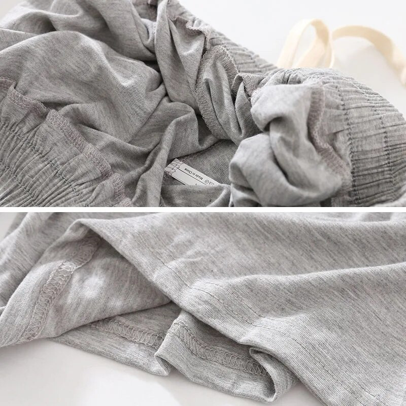 2024-es nyári férfi modális alvó nadrág, egyszínű hálóruha Vékony, kényelmes, elasztikus alsó alsó férfi, laza rövidnadrág