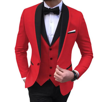 Φορέματα για πάρτι Σακάκι+παντελόνι+γιλέκο Κοστούμια μόδας για άνδρες Slim Fit Party Casual Αντρικό σακάκι επίσημο φορέματα περίστασης Homme κοστούμι