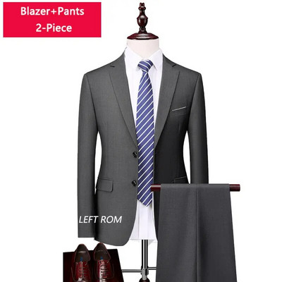M-6XL ( jakna + prsluk + hlače ) Boutique Pure Colour muško poslovno formalno odijelo 3-dijelni komplet i dvodijelni set vjenčanica za mladoženje