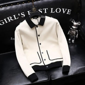 Pulover Kaput Muški široki kroj Engleski stil Jesen Zima Pleteni kardigan Kaputi Muška modna pletenina Vintage casual stil C99