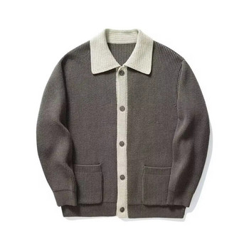 Пуловер Палто Мъжки широка кройка Английски стил Есен Зима Плетена жилетка Палта Мъжки модни плетива Vintage Casual Style C99
