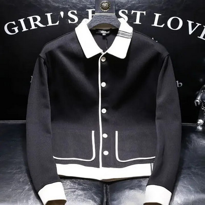 Pulover Kaput Muški široki kroj Engleski stil Jesen Zima Pleteni kardigan Kaputi Muška modna pletenina Vintage casual stil C99