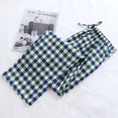 Men’s Casual Loose Plaid Pyjama Pants Cotton Flannel Leisure Lounge Bottoms Trousers Daily Comfortable Pajamas Loungewear