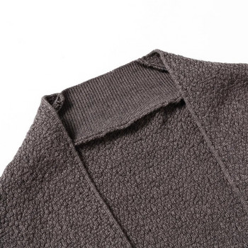 2023 High End Designer Нова есенно-зимна марка Модни плетени мъжки пуловери с копчета Сладки ежедневни мъжки палта Яке Облекло
