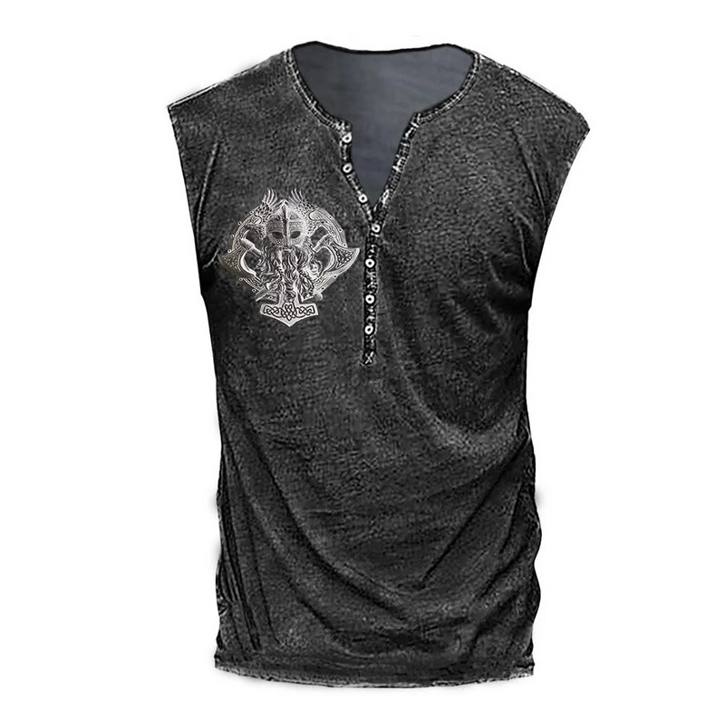 Europski kodeks Mladi muški 3D digitalni ispis bez slobodnog vremena Prsluk velike veličine Muški prsluk