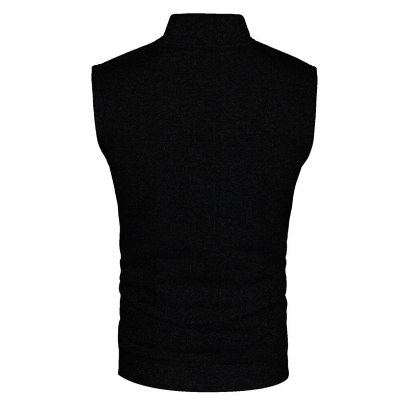 Vyriškos mikrofleece Gilet Bodywarmer Be rankovių vilnos striukės liemenės kūno šildytuvas Minkštos trikotažinės vilnos liemenės su apykakle, pilnai užtrauktuku