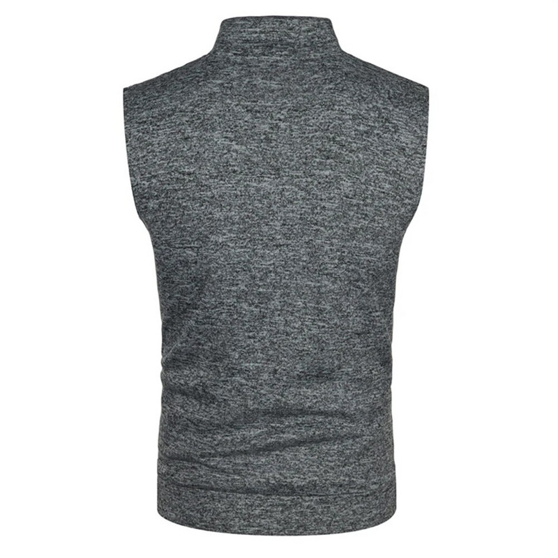 Vyriškos mikrofleece Gilet Bodywarmer Be rankovių vilnos striukės liemenės kūno šildytuvas Minkštos trikotažinės vilnos liemenės su apykakle, pilnai užtrauktuku