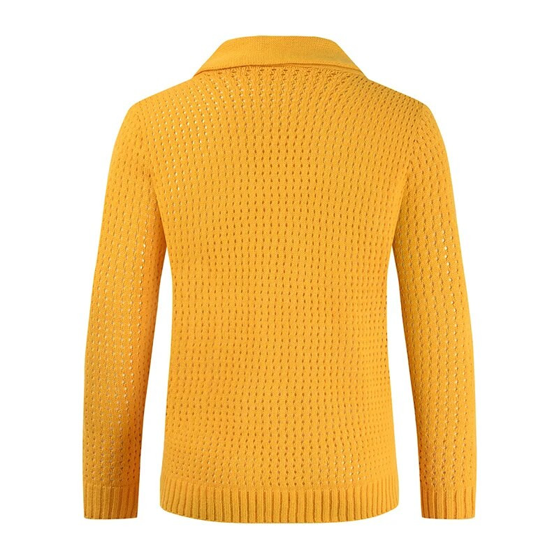 Negabaritinis megztinis vyriškas vienspalvis, apverčiamas apykakle, vienaeilis megztinis megztinis žieminiai megztiniai paltai, trikotažas