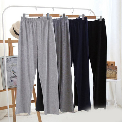 Cotton Solid Pajama Pants for Men Plus Size Sleepwear Home Pants Casual Thin Wide Leg Loose Trousers Pijama Hombre Sleep Bottoms