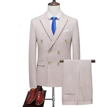 Παλτό μονόχρωμο μονόχρωμο κοστούμι 2023 Fashion New Ανδρικό Σακάκι Μπλέιζερ Παντελόνι