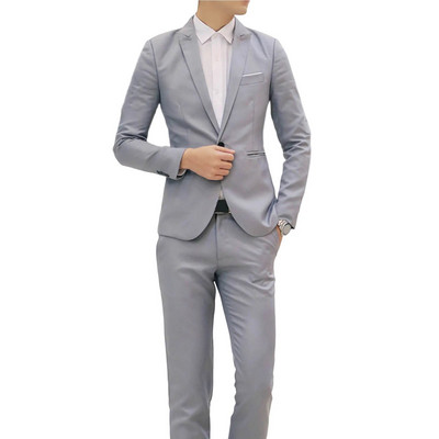 Striukė + kelnės, 2 dalių rinkinys / 2022 m. mada, nauja vyriška laisvalaikio parduotuvė verslo suknelė Vestuvinis jaunikis kostiumas paltas švarkas kelnės