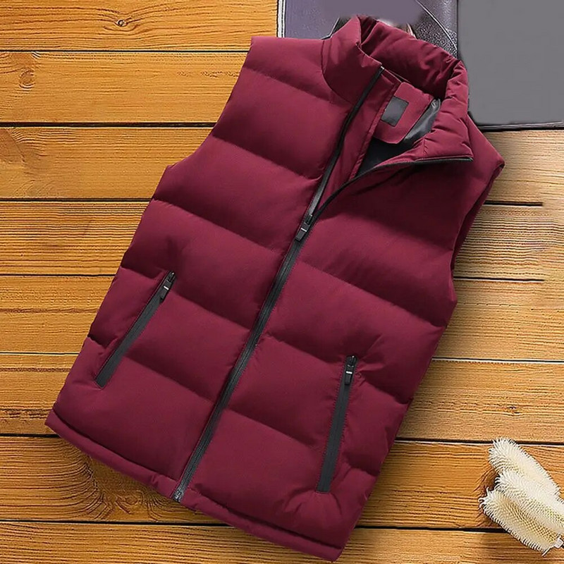 Kvėpuojanti madinga, atspari vėjui, pastorinta striukė be rankovių, vyriška liemenė, paltai medvilniniai paminkštinti gatvės drabužiai