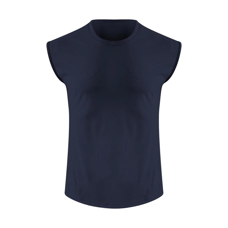 Meeste varrukateta T-särgid Õhuke suvine O kaelusega lühikeste varrukatega hingav Tank Treening Fitness Kulturismi Lihaste Alussärk