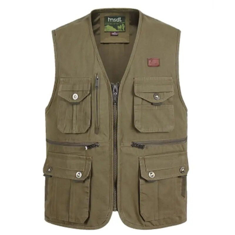 Pavasario ir rudens lauko laisvalaikio fotografavimo liemenė medvilninė drobė vyriška liemenė žvejybai daugiakišenė laisva liemenė S-4XL dydžio