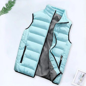 Modni muški topli prsluk od flisa za 2024. Jednobojna jakna Zimski topli prsluk Gornja odjeća Vodootporan prsluk za sprječavanje hladnoće