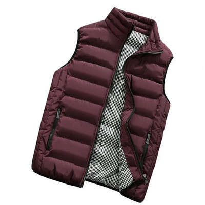 Modni muški topli prsluk od flisa za 2024. Jednobojna jakna Zimski topli prsluk Gornja odjeća Vodootporan prsluk za sprječavanje hladnoće