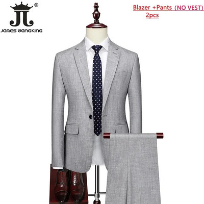 Sako, prsluk i hlače Vrhunska marka Formalno poslovno jednobojno muško usko odijelo Trodijelna vjenčanica za mladoženju Društvena zabava