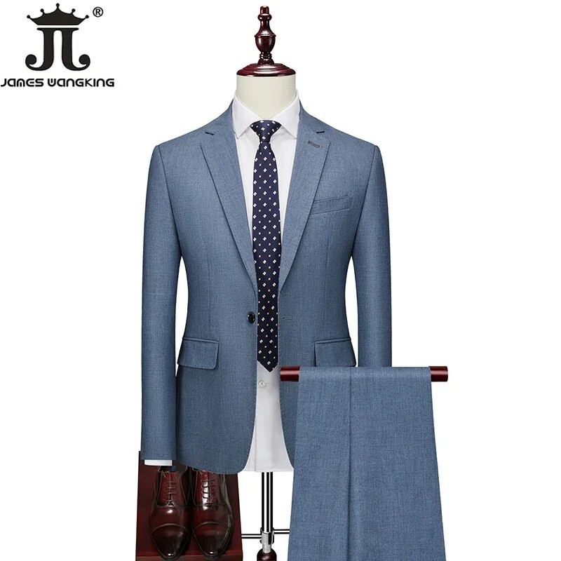Sako, prsluk i hlače Vrhunska marka Formalno poslovno jednobojno muško usko odijelo Trodijelna vjenčanica za mladoženju Društvena zabava