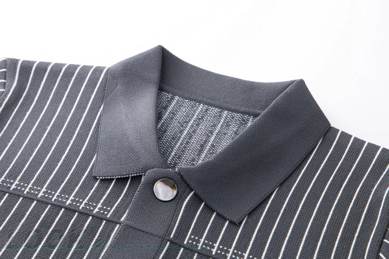 Muški jesensko-zimski pleteni kardigan s jakim prugastim uzorkom Kardigan muška odjeća