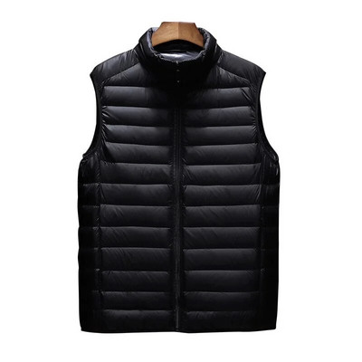 Mens Jacket Sleeveless Vest Winter Fashion Male Cotton-Padded Vest Coats Men Stand Collar Thicken Waistcoats Clothing