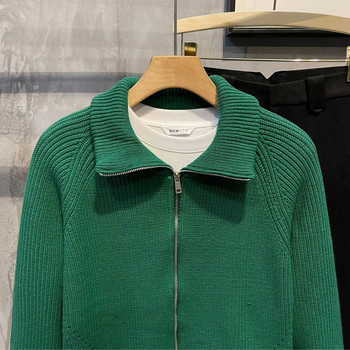 Черна жилетка Поло Мъжки дрехи Бизнес плетени пуловери за мъже Зелени естетични мем вълнени дебели зимни плетива Mode Golf Old