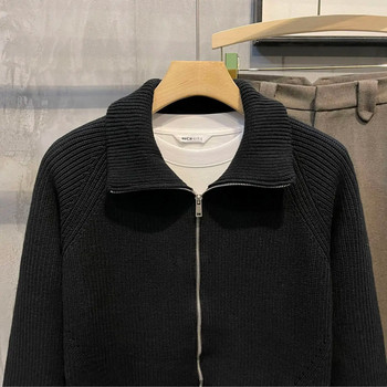 Μαύρη ζακέτα Polo Man Ρούχα Επαγγελματικά πλεκτά πουλόβερ για άντρες Πράσινο αισθητικό μαλλί Meme Χοντρό χειμερινά πλεκτά Λειτουργία Golf Old