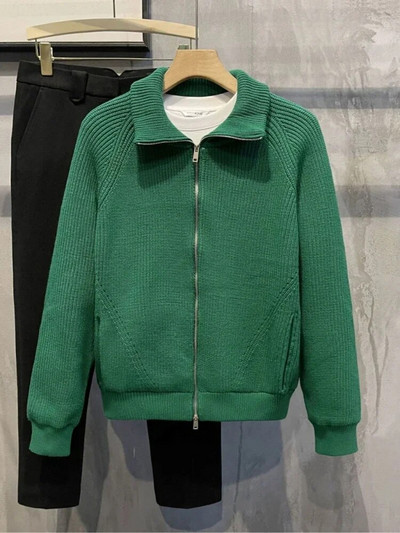 Черна жилетка Поло Мъжки дрехи Бизнес плетени пуловери за мъже Зелени естетични мем вълнени дебели зимни плетива Mode Golf Old