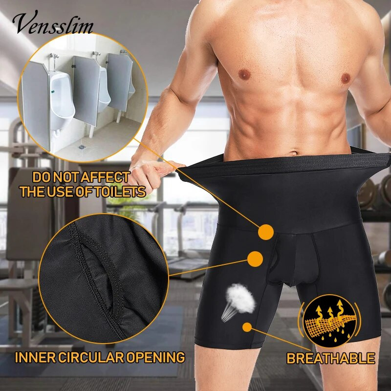 Ανδρικά Slimming Belly Trimmer Waist Trainer Shapewear Compression Body Shaper Tummy Control Παντελόνι Thigh Slimmer Σορτς