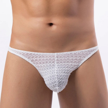 Мрежести дишащи слипове Man Pouch Underpants Lingerie Ropa Interior Hombre Gay Underwear Sissy Panties for Men Секси слипове Y48